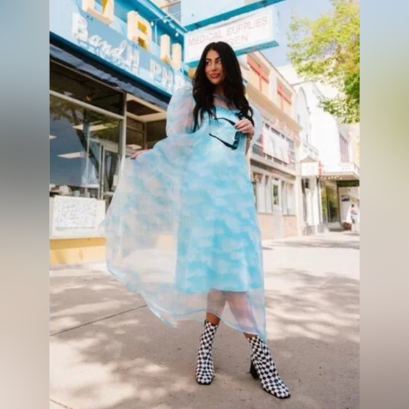 Dressed in LALA Dresses & Skirts - Dressed in LALA - Elegant Blue Chiffon Dress